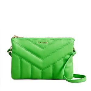 Ted Baker Green Ayasini Quilted Puffer Leather Small Crossbody Bag